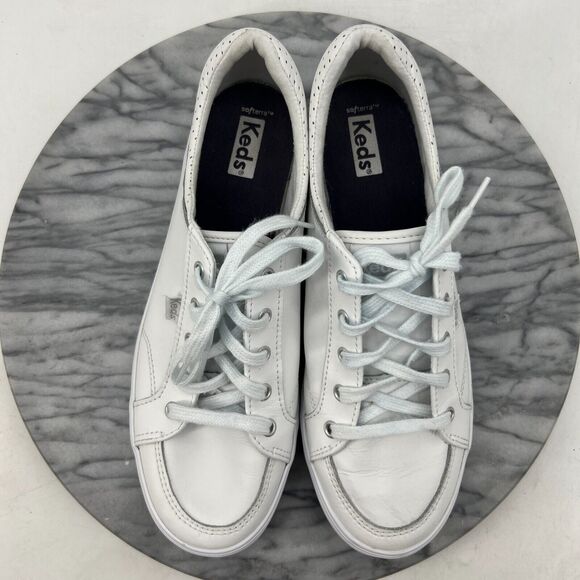 Keds Center II Sneakers Womens 9 White Leather Canvas Lace Up Low Top WH64720 - Picture 8 of 11